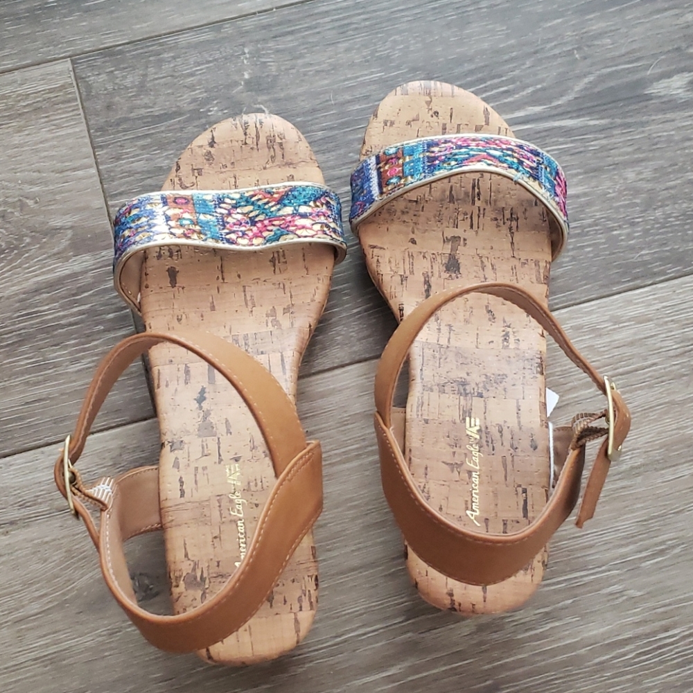 American Eagle Cork Wedges